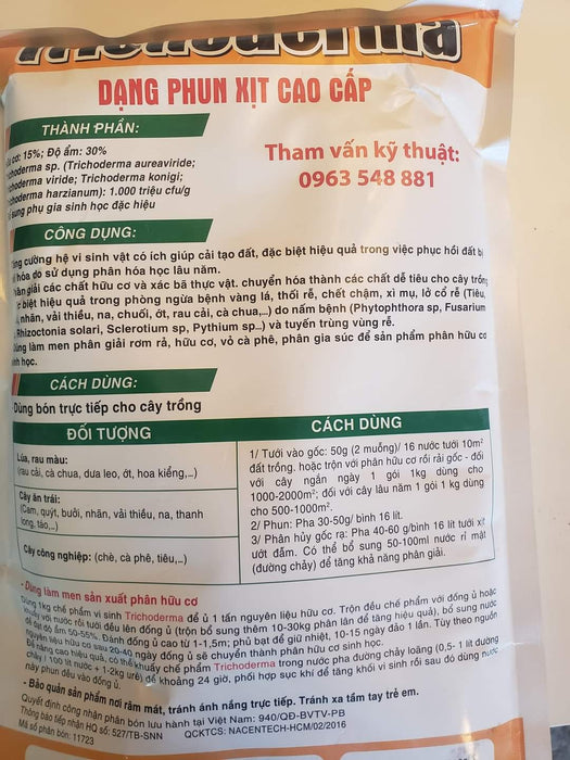 Nấm đối kháng Trichoderma túi 1kg. TEXT 715-869-0015 to ORDER!!!!