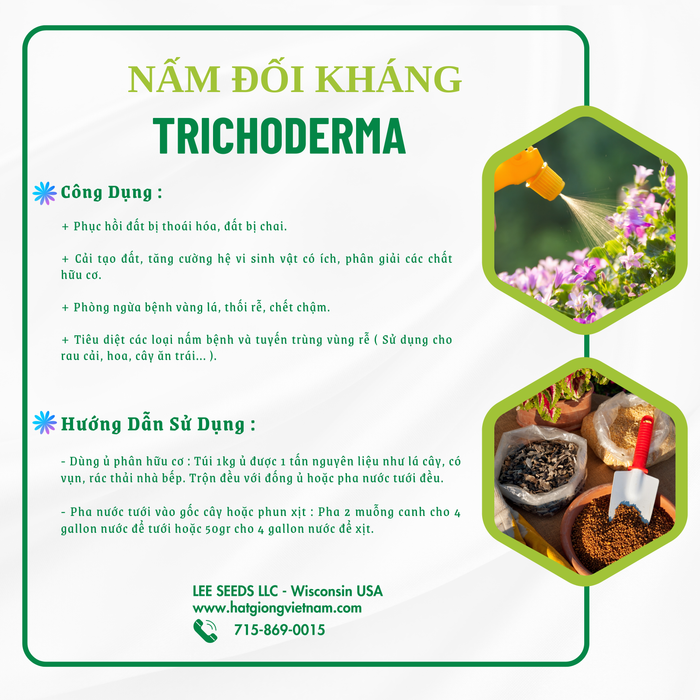Nấm đối kháng Trichoderma túi 1kg. TEXT 715-869-0015 to ORDER!!!!