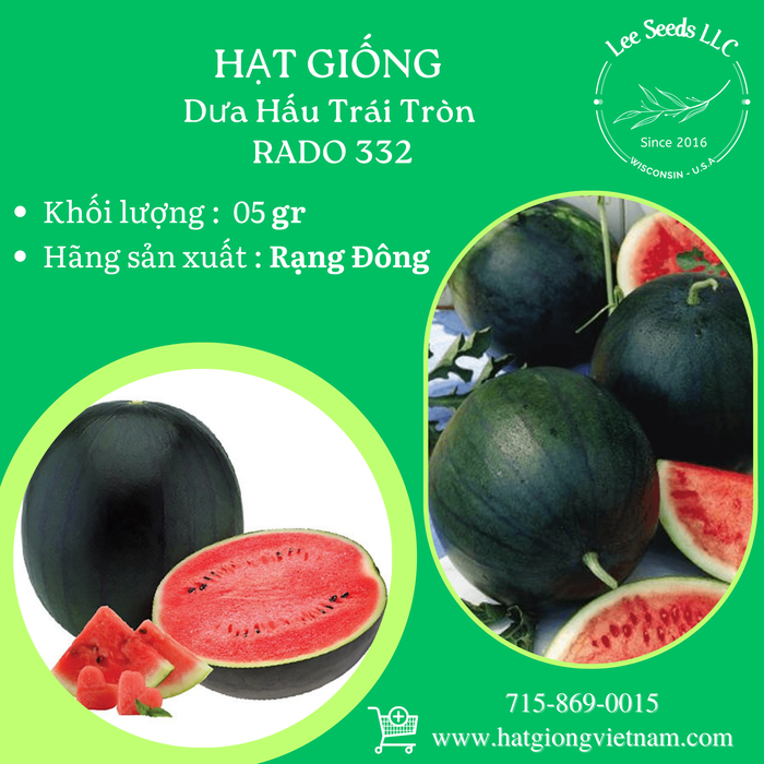Dưa Hấu Trái Tròn RADO 332