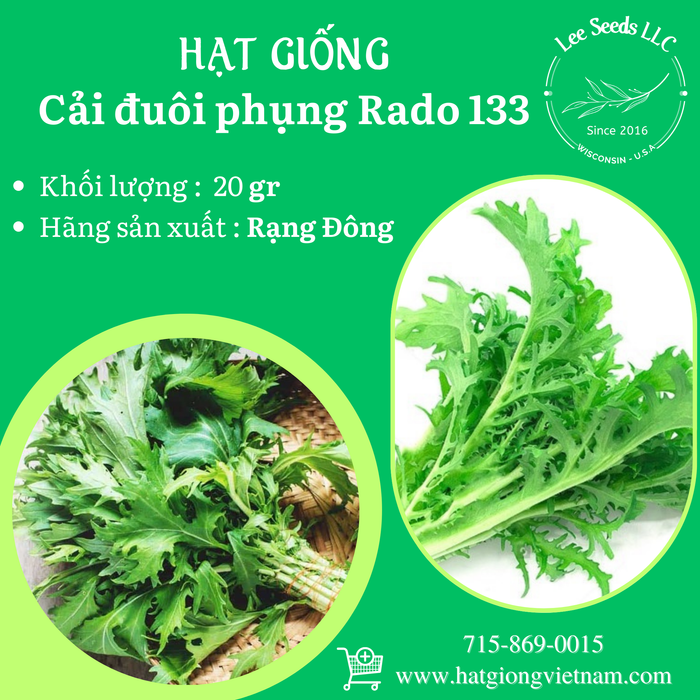Cải Bẹ Xanh Ngọt Đuôi Phụng RADO 133