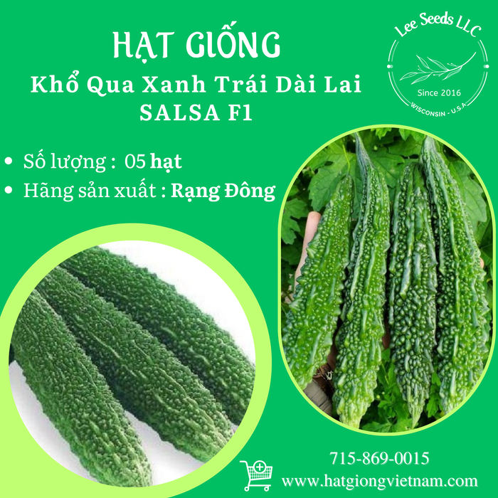 Khổ Qua Xanh Ấn Độ Trái Dài Lai SALSA F1