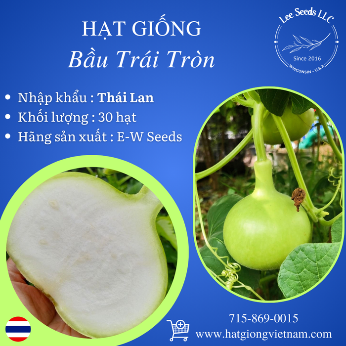 Hạt Giống Bầu Trái Tròn [ E-W Seeds - Thái Lan ]