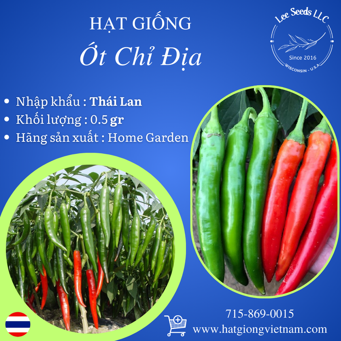 Hạt Giống Ớt Chỉ Địa [ Home Garden - Thái Lan ]