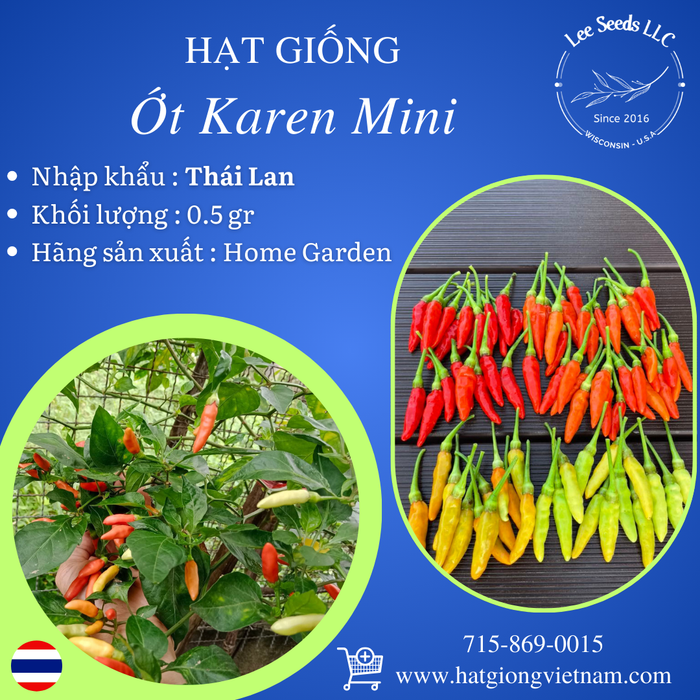 Hạt Giống Ớt Karen Mini [ Home Garden - Thái Lan ]