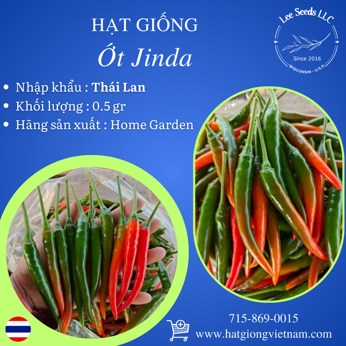 Hạt Giống Ớt Jinda [ Home Garden - Thái Lan ]