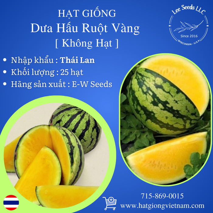 Hạt Giống Dưa Hấu Ruột Vàng [ E-W Seeds - Thái Lan ]