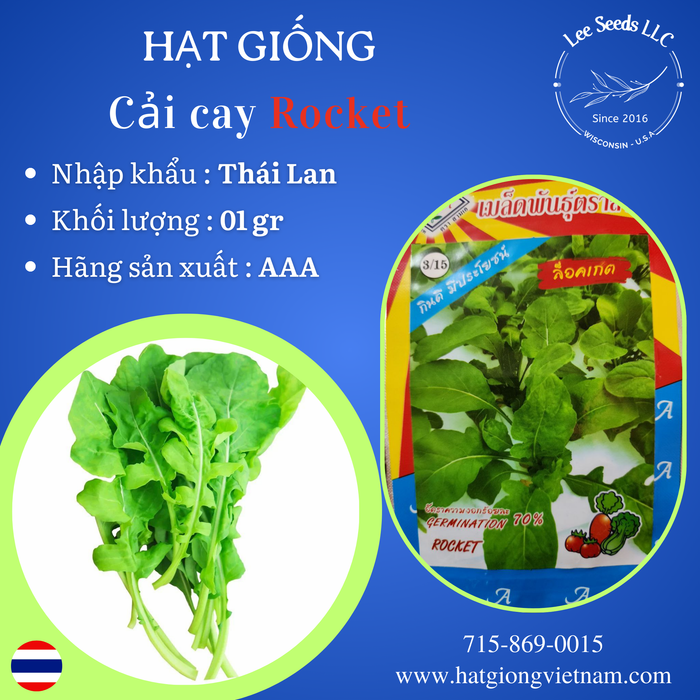 HẠT GIỐNG CẢI CAY ROCKET [ AAA THÁI LAN ]