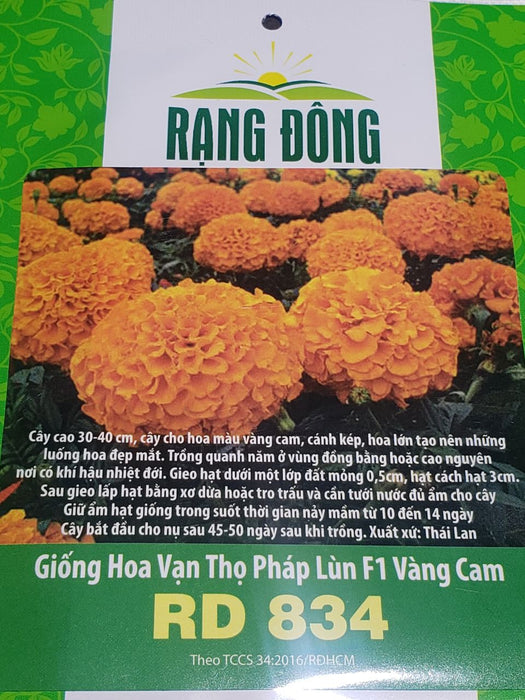 Hoa Vạn Thọ Pháp Lùn F1 Vàng Cam