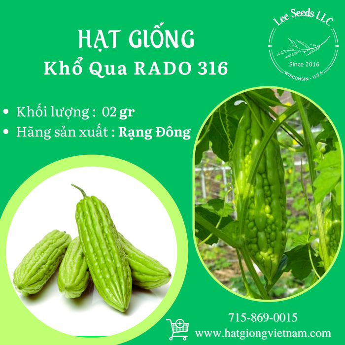 HẠT GIỐNG KHỔ QUA RADO 316.