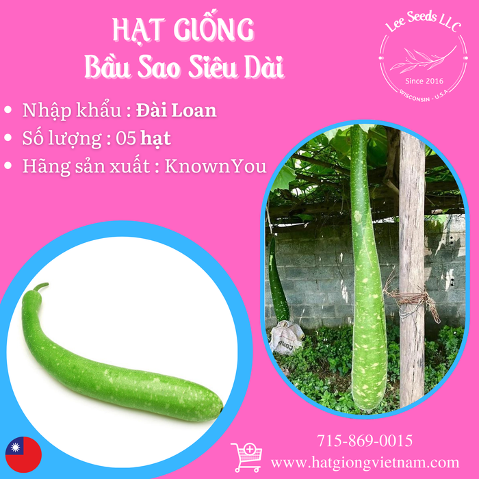 Bầu sao siêu dài GÓI 5 HẠT - KNOW YOU SEED