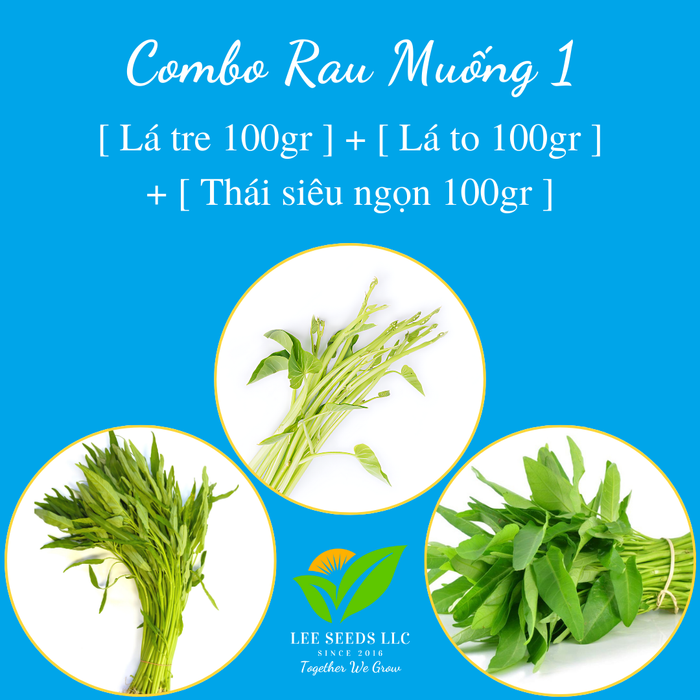 COMBO 1 : [ Lá tre 100gr ] + [ Lá to 100gr ] + [ Thái siêu ngọn 100gr ]