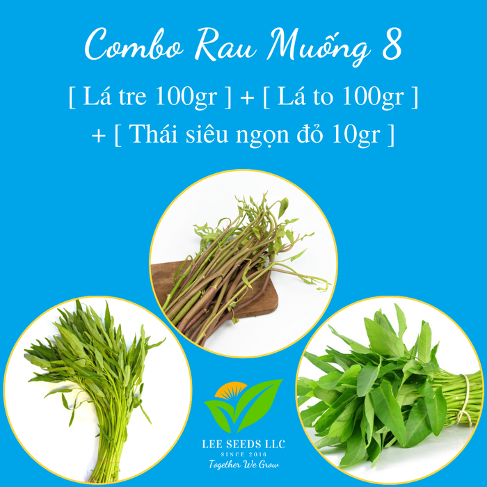 COMBO 8 : [ Lá tre 100gr ] + [ Lá to 100gr ] + [ Thái siêu ngọn đỏ 10gr ]