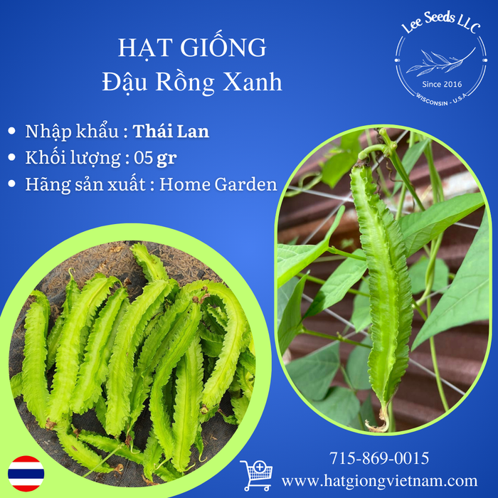 Hạt Giống Đậu Rồng Xanh [ Home Garden - Thái Lan ]