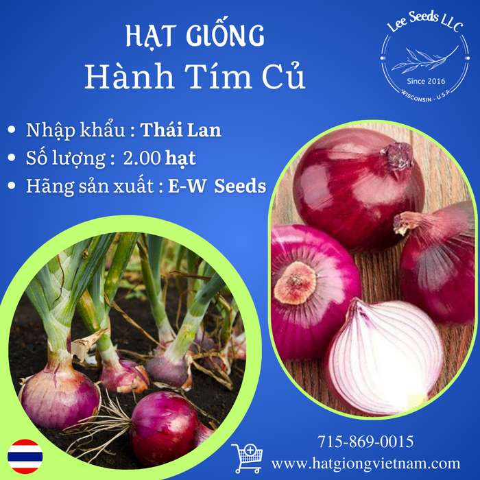 Hạt Giống Hành Tím Củ [ E-W Seeds - Thái Lan ]