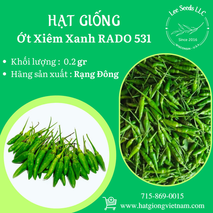 Ớt Xiêm Xanh RADO 531